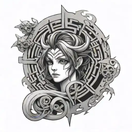 the labyrinth. anime  tattoo design idea