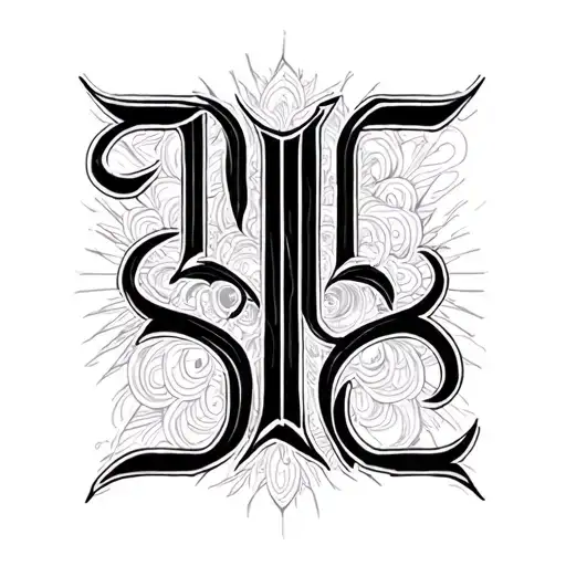 Two Word Ambigram Generator tattoo design idea