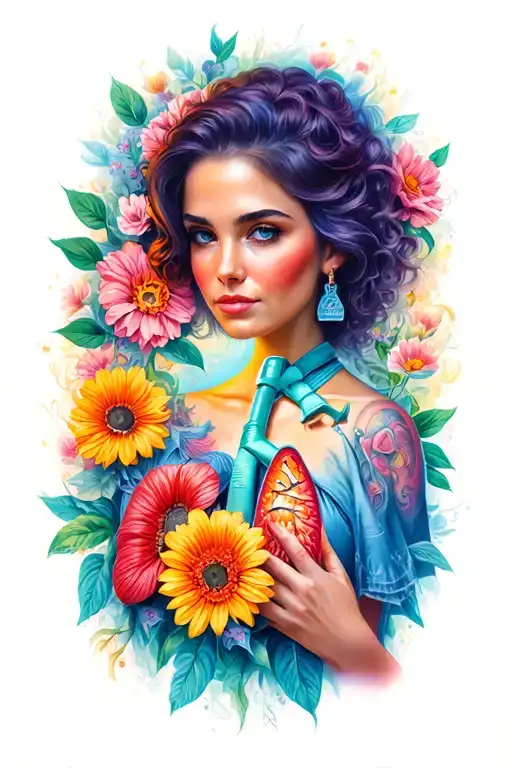 mom died of lung cancer tattoo design idea