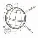 disco ball tattoo design idea