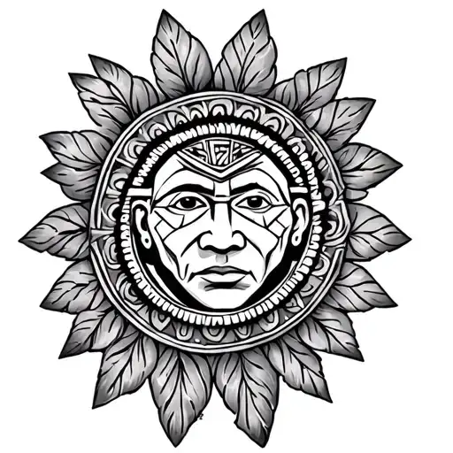 aztec heritage showing my mexican american roots tattoo design idea