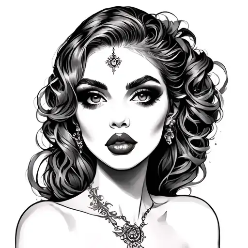 Prostitute tattoo design idea