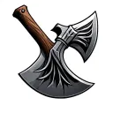 Tomahawk axe tattoo design idea