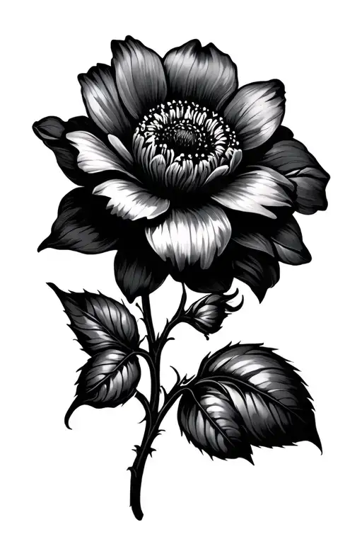 Maga flower, psicodelic tattoo design idea