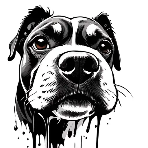 black grey dog nose print splash tattoo design tattoo design idea