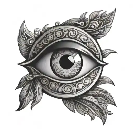 Greek Evil Eye tattoo design idea