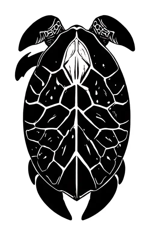 surfing turtle tattoo design idea