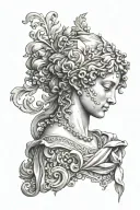 renaissance sculpture tattoo design idea