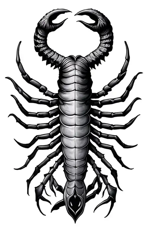 Libra Scorpio tattoo design idea