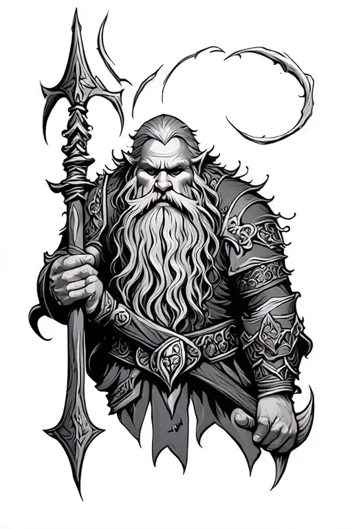 Dwarven tattoo design idea