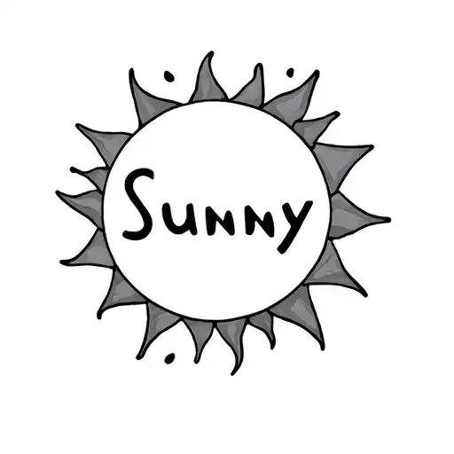"Sunny" sun tattoo design idea
