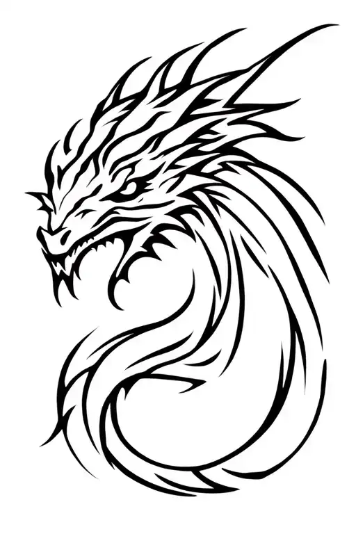 Norse dragon tattoo design idea