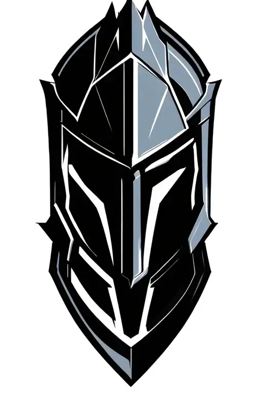 Assassin's Creed Logo, inside this Logo a mandalorian helmet tattoo design idea