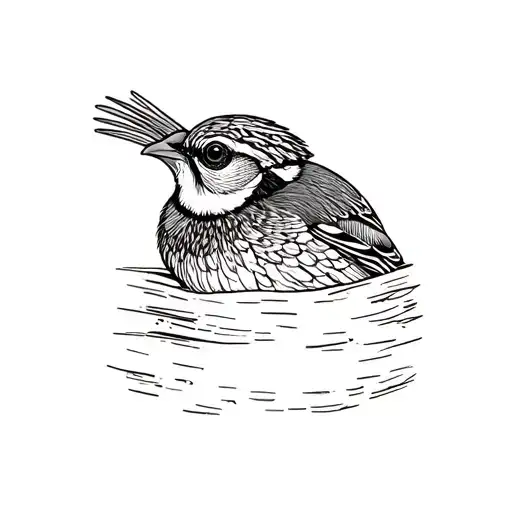 bobwhite quail tattoo design idea