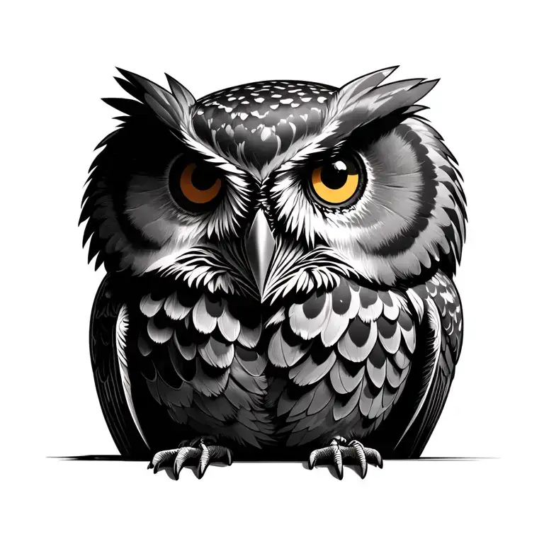 small owls hear no evil speak no evil say no evil tattoo design idea