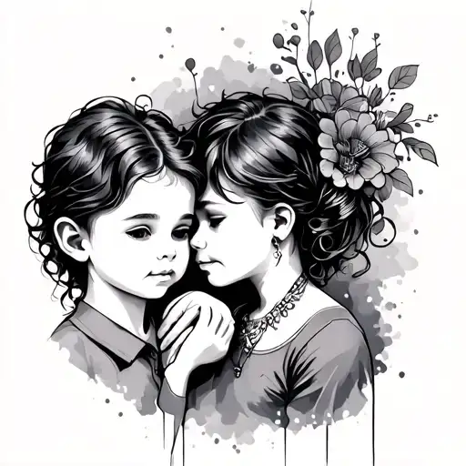 Mom And Son Matching tattoo design idea