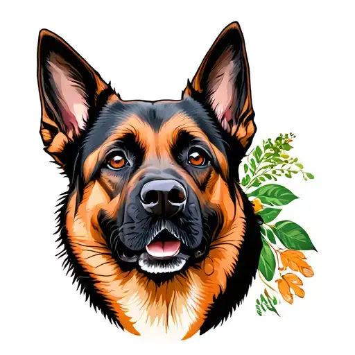 Belgian malinois dog tattoo design idea