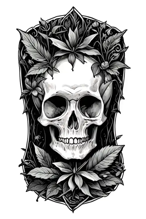 Ouija Plante Nature Elements tattoo design idea