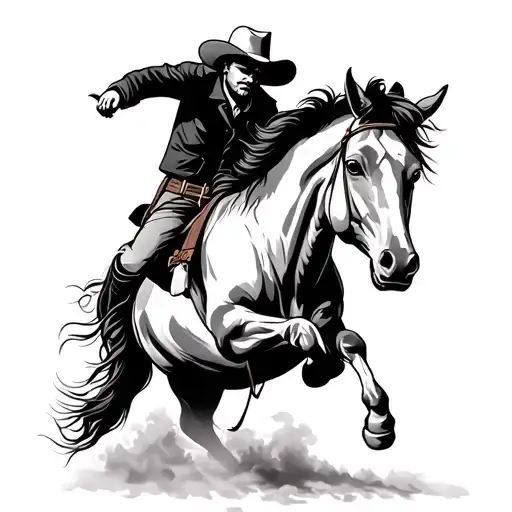 Bucking Bronco tattoo design idea