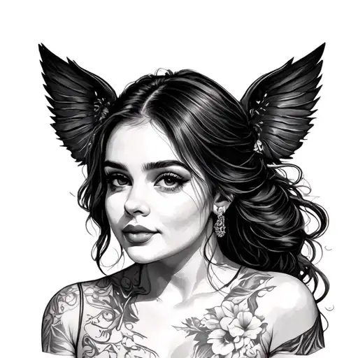 Christina in cursive writing tattoo design idea