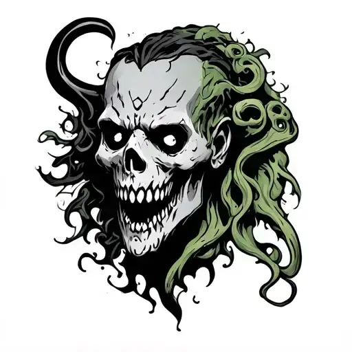 Green Hell Custom with a black tattoo design idea