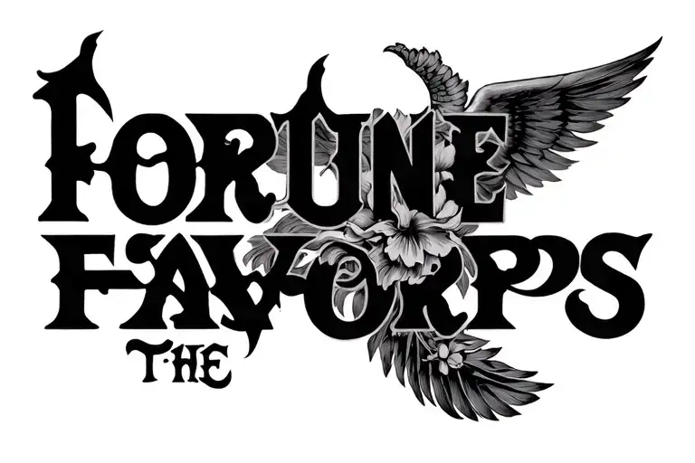 fortune favors the bold tattoo design idea