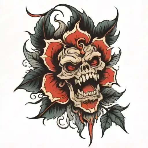 growth anger tattoo design idea