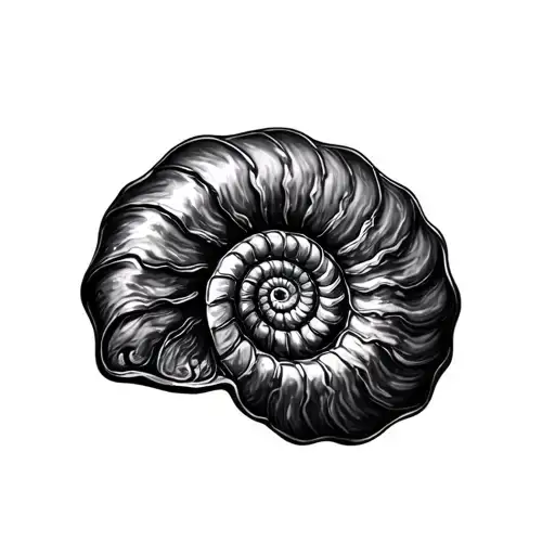 Ammonite tattoo design idea