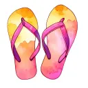 flip flops on the beach tattoo design idea