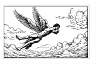 icarus falling from sky tattoo design idea