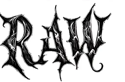 "Thug life" "RAW" tattoo design idea