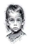 illusion, child tattoo design idea