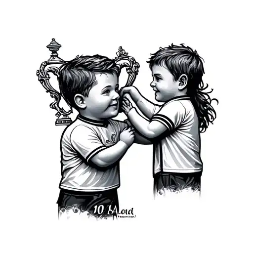 aberdeen fc scottish cup winners dad and son holding hands tattoo design idea