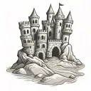 Sand Castle tattoo design idea