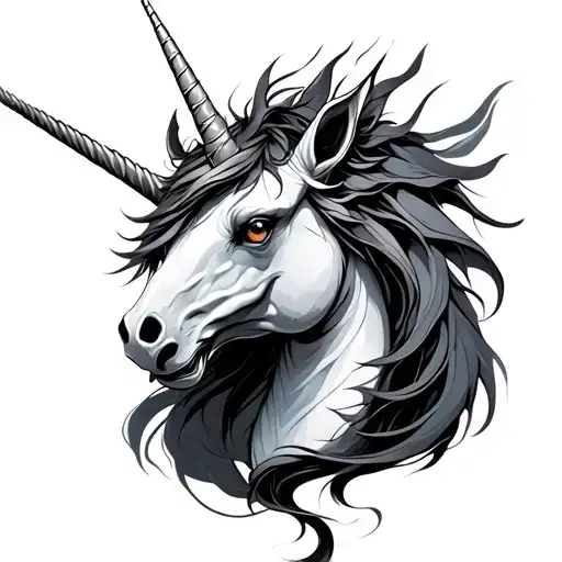 unicorn and dragon tattoo design idea