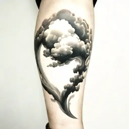 Filler Clouds and Smoke tattoo design idea