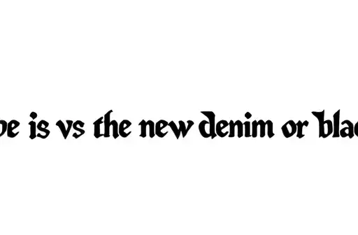 "love is the new denim or black" tattoo design idea