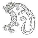 dragon and tiger yin yang symbol tattoo design idea