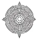 Mayan hieroglyphics tattoo design idea