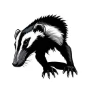 Honey badger tattoo design idea