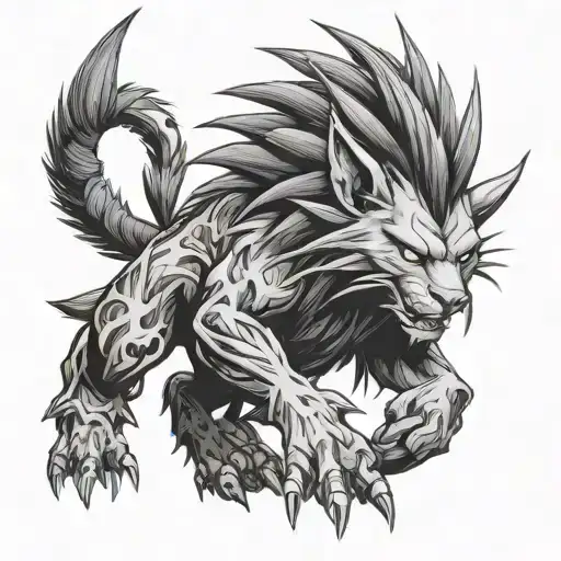 red xiii final fantasy 7 tattoo design idea