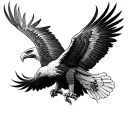 Mexican eagle tattoo design idea