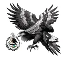 Mexican eagle tattoo design idea