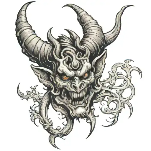 demon, devil tattoo design idea