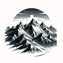 mountains with create your own reality tattoo design idea