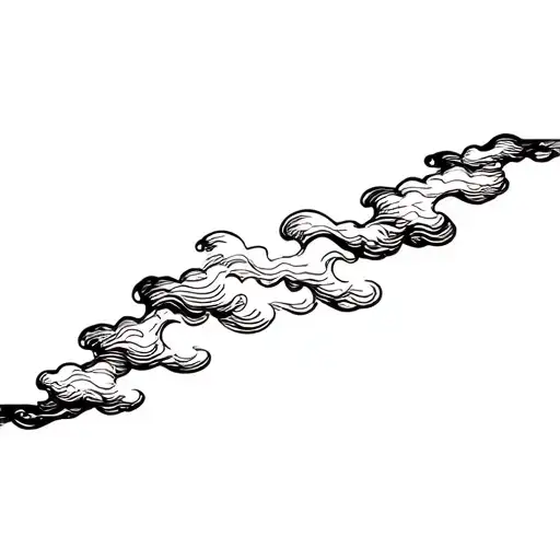 Filler Clouds and Smoke tattoo design idea