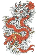 Dragon and Bear  tattoo design idea