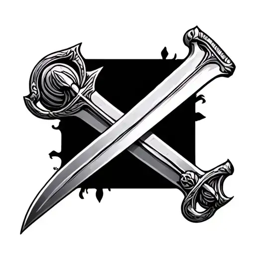 Cross Sword tattoo design idea