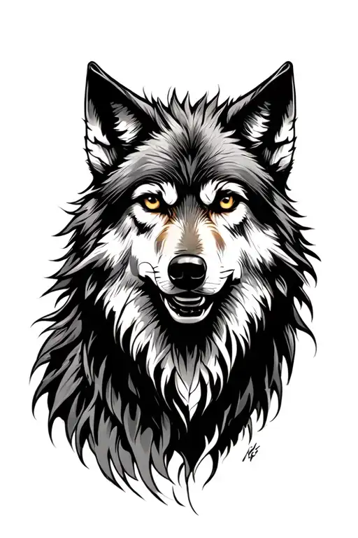 Dacian wolf tattoo design idea