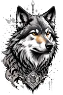 Dacian wolf tattoo design idea
